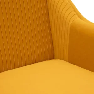 Sofa Avant Sofa 2-Osobowa, Welurowa Musztardowa 127X82X81.5 Cm