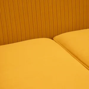 Sofa Avant Sofa 2-Osobowa, Welurowa Musztardowa 127X82X81.5 Cm