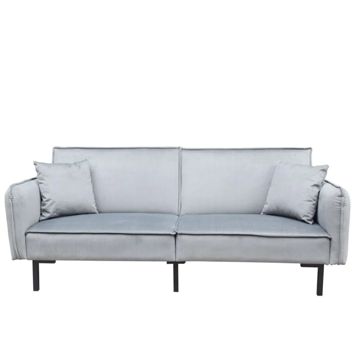 sofa_canto_osobowa_z_funk_1.webp Sofa Canto 3-Osobowa, Z Funkcja Spania, Welurowa Szara 199X90X85 Cm