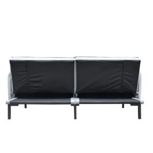 Sofa Canto 3-Osobowa, Z Funkcja Spania, Welurowa Szara 199X90X85 Cm