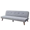 Sofa Rinko Sofa 3-Osobowa, Z Funkcja Spania, Welurowa Ciemnoszara 195X81X74 Cm