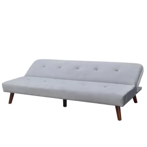 Sofa Rinko Sofa 3-Osobowa, Z Funkcja Spania, Welurowa Ciemnoszara 195X81X74 Cm