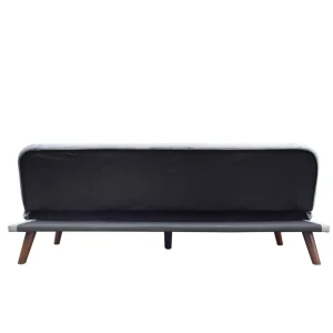 Sofa Rinko Sofa 3-Osobowa, Z Funkcja Spania, Welurowa Ciemnoszara 195X81X74 Cm