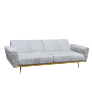 Sofa Samtige 3-Osobowa, Z Funkcja Spania, Szara 212X84X86.5 Cm