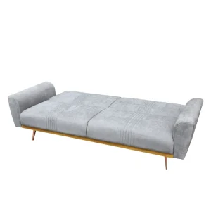 Sofa Samtige 3-Osobowa, Z Funkcja Spania, Szara 212X84X86.5 Cm