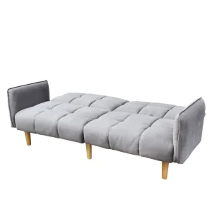 Sofa Sonus 3-Osobowa, Z Funkcja Spania, Welurowa Musztardowa 195X91X83 Cm