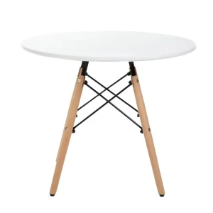 Stol Tavolo Naturalny Z Bialym Blatem 80X72Cm