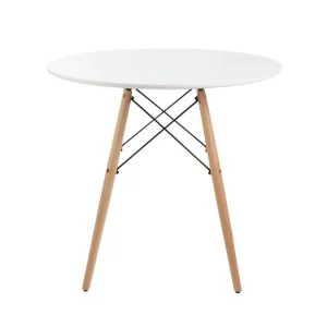 Stol Tavolo Naturalny Z Bialym Blatem 60 48Cm