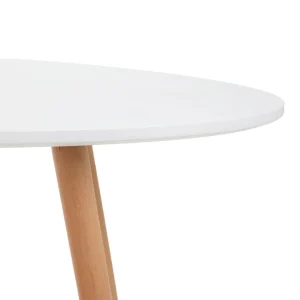 Stol Travesa Naturalny Z Bialym Blatem 110X60X45Cm