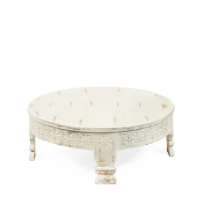 Stolik Kawowy Banhi Lite Drewno Mango Zlobione 60X60X23 Cm