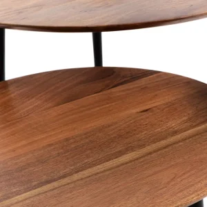 Stolik Kawowy Ren Lite Drewno Akacji + Metal 50X50X35Cm