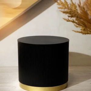 Stolik Kawowy Tabi Matowy Czarny 40X36 Cm