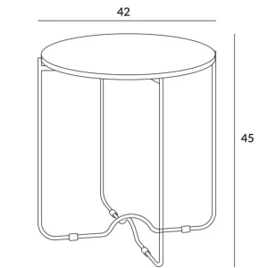 Stolik Marble Z Naturalnego Marmuru 42X42X45 Cm