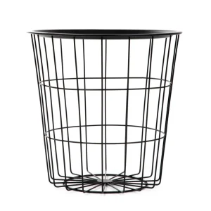 Stolik Scandi Czarny Z Czarnym Batem 40X40X40 Cm