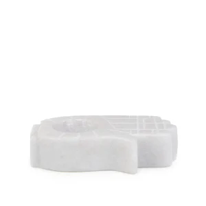 Swiecznik Marble Raczka Z Bialego Marmuru 13 Cm
