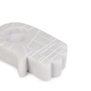 Swiecznik Marble Raczka Z Bialego Marmuru 13 Cm