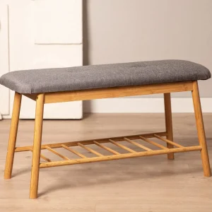 Szafka Na Buty Truo Bambusowa Naturalna 84X30X45 Cm