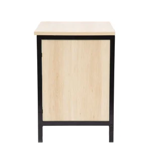 Szafka Nocna Swen Naturalna Z Metalowymi Nogami 45X35X50 Cm