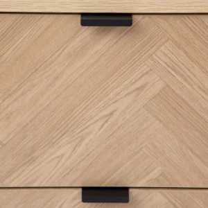 Szafka Nocna Swen Naturalna Z Metalowymi Nogami 45X35X50 Cm