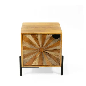 Szafka Nocna Tropea Lite Drewno Mango Z Akacja 38X35X45 Cm