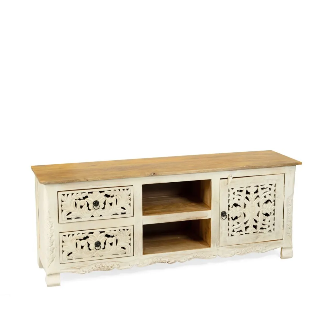 szafka_rtv_banhi_lite_dre_1.webp Szafka Rtv Banhi Lite Drewno Mango Zlobione 150X40X60 Cm