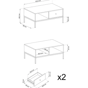 Szafka Rtv Mono! Granatowa 103,5X46,2X68 Cm
