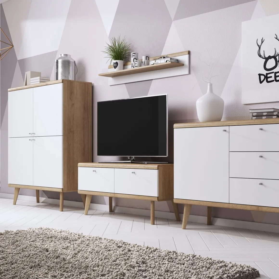 szafka_rtv_primo_dab_rivi_0.webp Szafka Rtv Primo! Dab Riviera 107X50X40 Cm