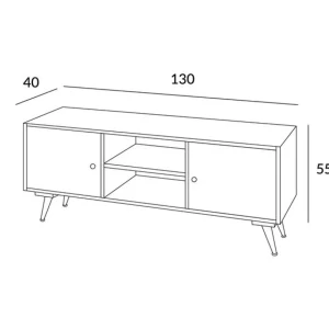 Szafka Rtv Raffla Lite Drewno Mango 130X40X55