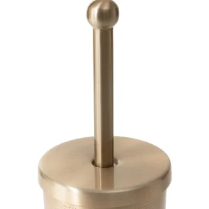 Szczotka Do Wc Nausa Zlota Z Ozdobnymi Wytloczeniami 10X10X38 Cm