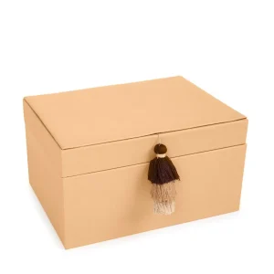 Szkatulka Mela Z Eko Skory Brazowa 23X16,5X12,5 Cm