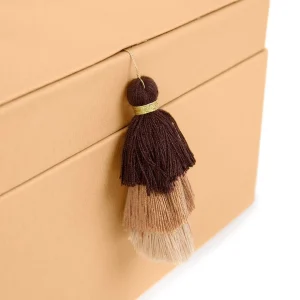 Szkatulka Mela Z Eko Skory Brazowa 23X16,5X12,5 Cm