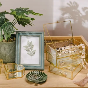 Szkatulka Na Bizuterie Grazia Zlota 23X15X5 Cm