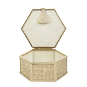 Szkatulka Na Bizuterie Grazia Szesciokatna Z Plecionka 10,5X12X4,8 Cm