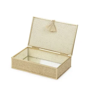 Szkatulka Na Bizuterie Grazia Z Plecionka 18X11X4,5 Cm