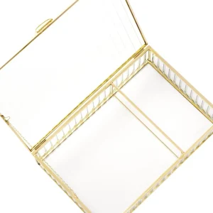 Szkatulka Na Bizuterie Grazia Ze Szkla Prazkowanego 23X15X5 Cm