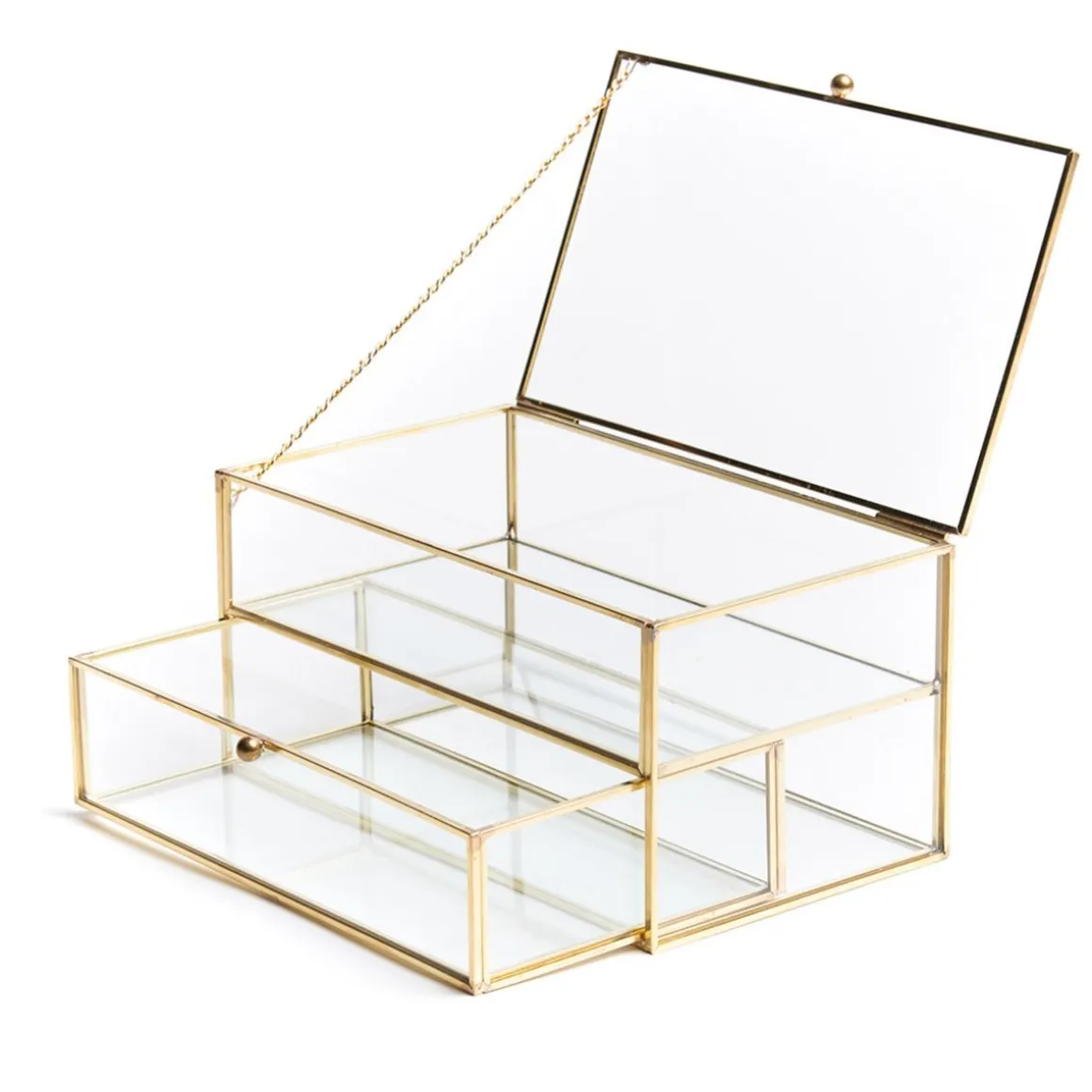 szkatulka_na_bizuterie_gr_3-11.webp Szkatulka Na Bizuterie Grazia Z Szufladka Zlota 21X10X10,5 Cm