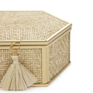 Szkatulka Na Bizuterie Grazia Szesciokatna Z Plecionka 10,5X12X4,8 Cm
