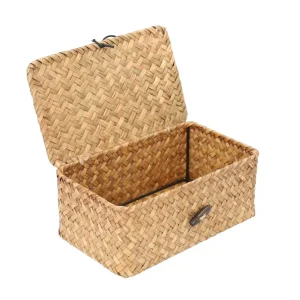 Szkatulka Na Bizuterie Talulah Pleciona Naturalna 20X12X8Cm