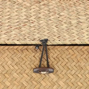 Szkatulka Na Bizuterie Talulah Pleciona Naturalna 25X20X9 Cm