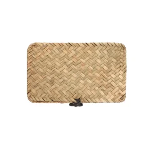 Szkatulka Na Bizuterie Talulah Pleciona Naturalna 20X12X8Cm