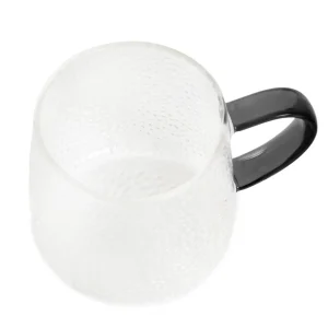 Szklanka Amber Mlotkowane Szkło Z Czarnym Uchem 0,35 L