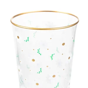 Szklanka Daisies W Kwiatki Ze Zlotym Rantem 0,25 L