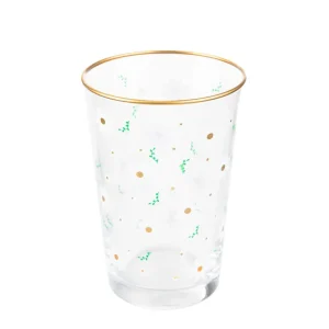 Szklanka Daisies W Kwiatki Ze Zlotym Rantem 0,25 L