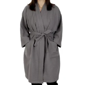 Szlafrok Elin Muslinowy Grafitowy S/M