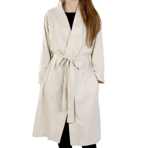 Szlafrok Pelly Bawelniany Bezowy One Size