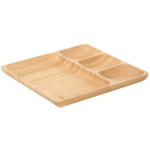 Taca Bambou Bambusowa 4 Przegrody 25X25Cm