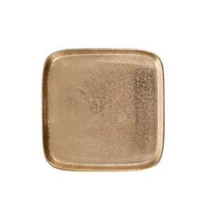 Taca Dekoracyjna Girona Kwadratowa Zlota 22X22X3 Cm