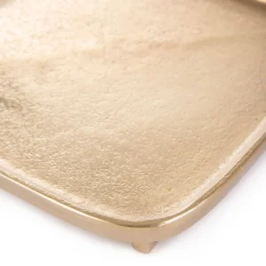 Taca Dekoracyjna Girona Kwadratowa Zlota 22X22X3 Cm