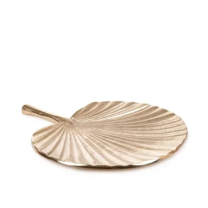 Taca Dekoracyjna Girona Lisc Palmy Zlota 32X38X2 Cm
