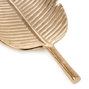 Taca Dekoracyjna Girona Lisc Bananowca Zlota 50X20 Cm